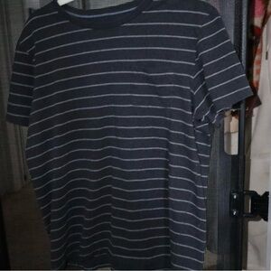Mack Weldon Dark Gray Striped Pocket Tee Men’s XL